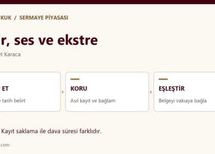 Emir, ses ve ekstre: İşlem ve tarih belirt, Asıl kayıt ve bağlam, Belgeyi vakıaya bağla.