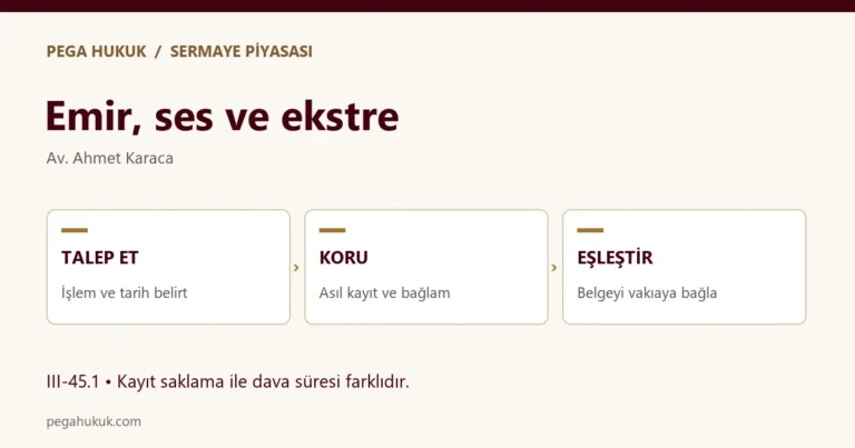 Aracı Kurumdan Emir, Ses ve Ekstre Kayıtları Nasıl İstenir?