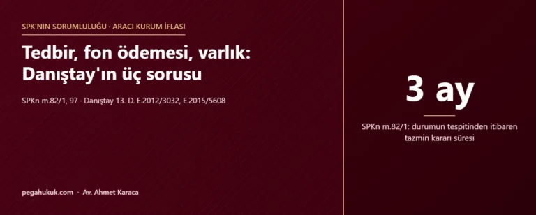 Aracı Kurum İflasında SPK Sorumlu mu? Danıştay Ölçütü