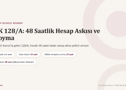 CMK 128/A Nedir? 48 Saatlik Hesap Askıya Alma ve Elkoyma: Madde Madde Rehber (2026)