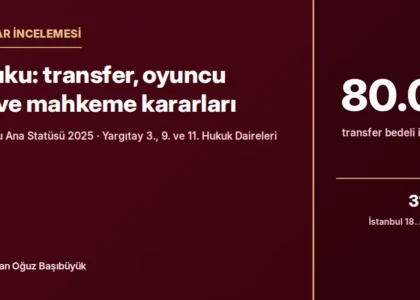 E-spor hukuku: yazılı sözleşme olmadan istenen 80.000 TL transfer bedeli davası