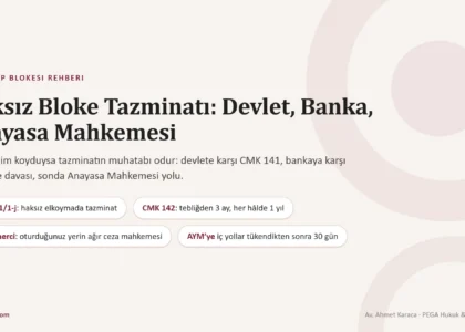 Haksız Bloke ve Elkoyma Tazminatı: CMK 141, Bankaya Karşı Dava ve Anayasa Mahkemesi Yolu