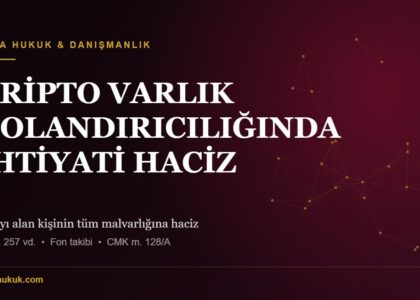 Kripto varlık dolandırıcılığında ihtiyati haciz kararı ile parayı alan kişinin malvarlığına haciz konulması