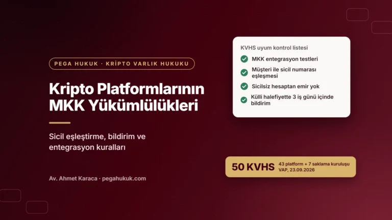 Kripto Varlık Hizmet Sağlayıcılarının MKK Yükümlülükleri