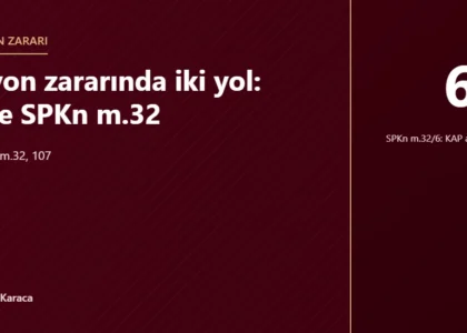 Manipülasyon zararında iki yol: haksız fiil ve SPKn m.32