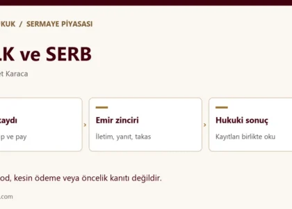 PBLK ve SERB: Alt hesap ve pay, İletim, yanıt, takas, Kayıtları birlikte oku.