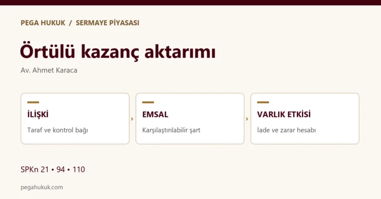 Örtülü Kazanç Aktarımı Nasıl İspatlanır? SPKn 21 ve 110
