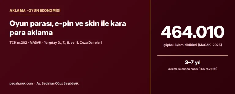 Oyun Parası, E-Pin ve Skin ile Kara Para Aklama: Yöntemler ve TCK 282