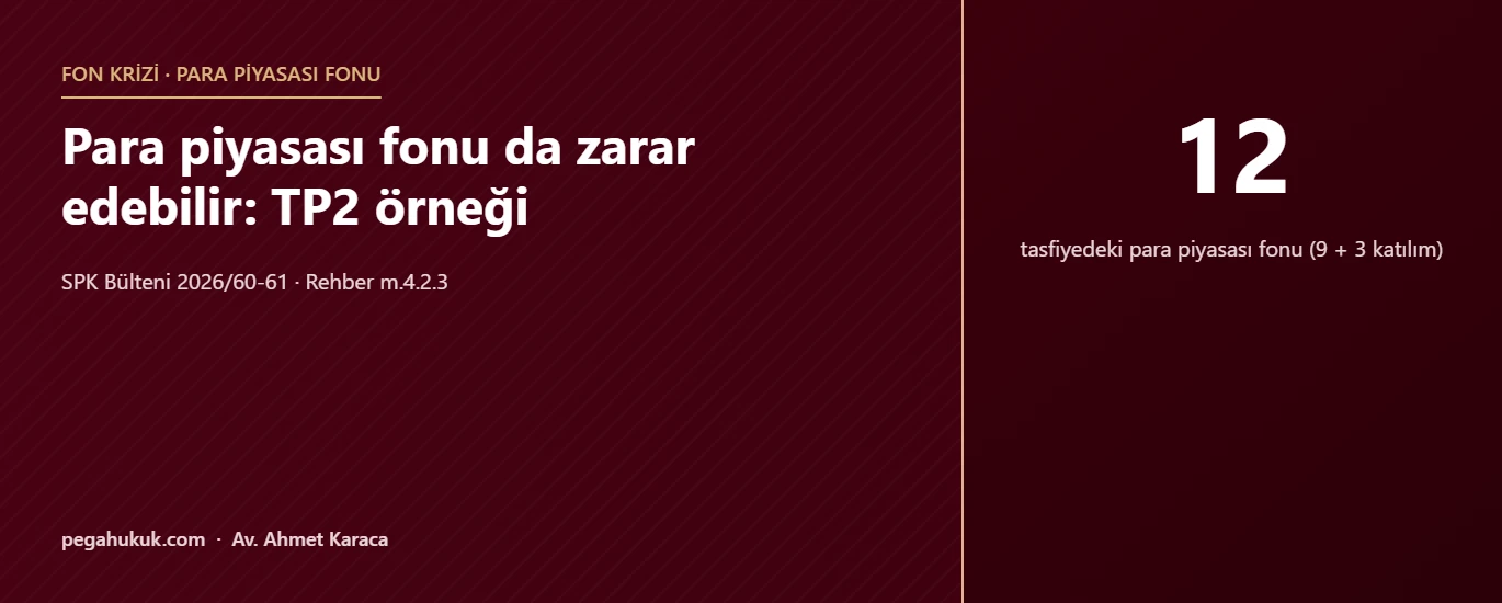 Para piyasası fonu da zarar edebilir: TP2 örneği