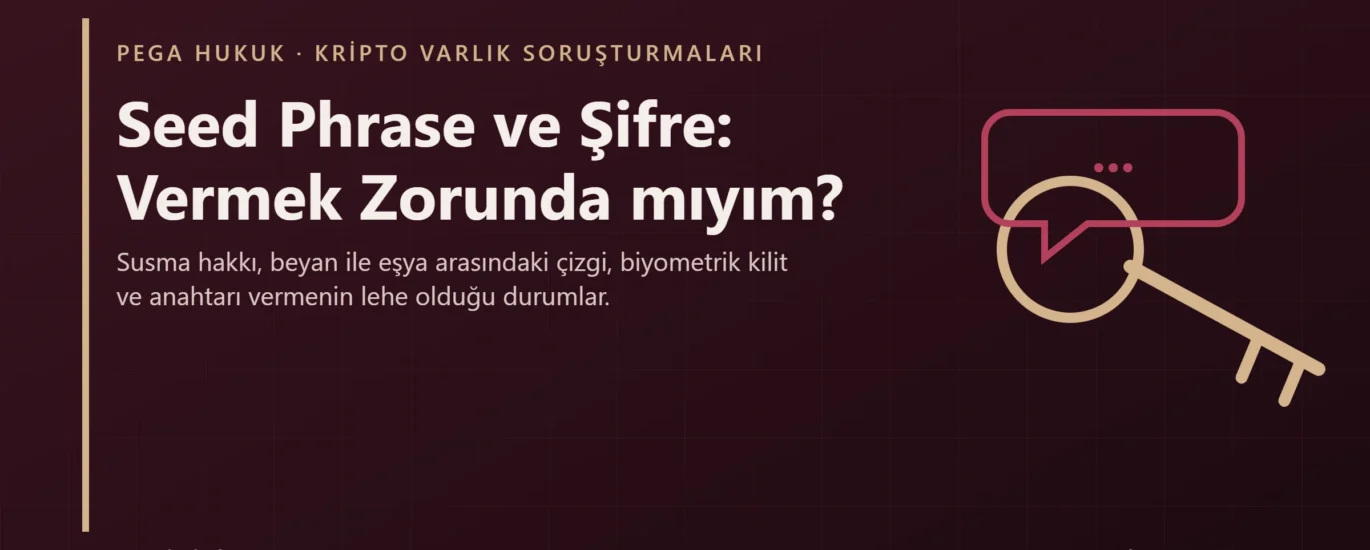 Seed phrase, cüzdan şifresi ve susma hakkı kapak görseli