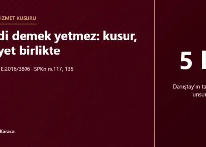 Denetlemedi demek yetmez: kusur, zarar ve illiyet birlikte