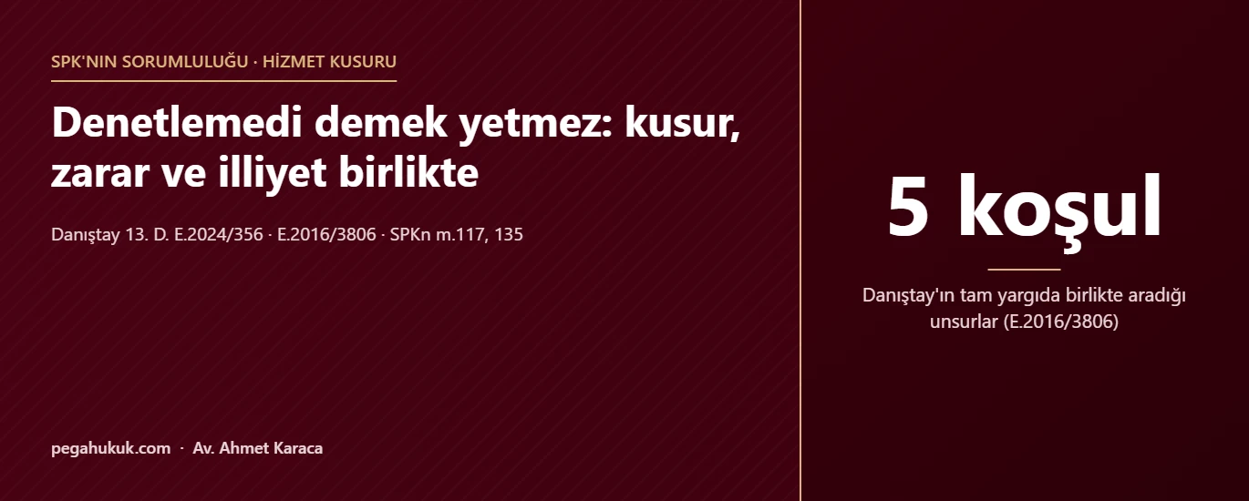 Denetlemedi demek yetmez: kusur, zarar ve illiyet birlikte