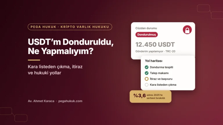 USDT’m Donduruldu, Ne Yapmalıyım? Kara Listeden Çıkma, İtiraz ve Hukuki Yollar (2026)