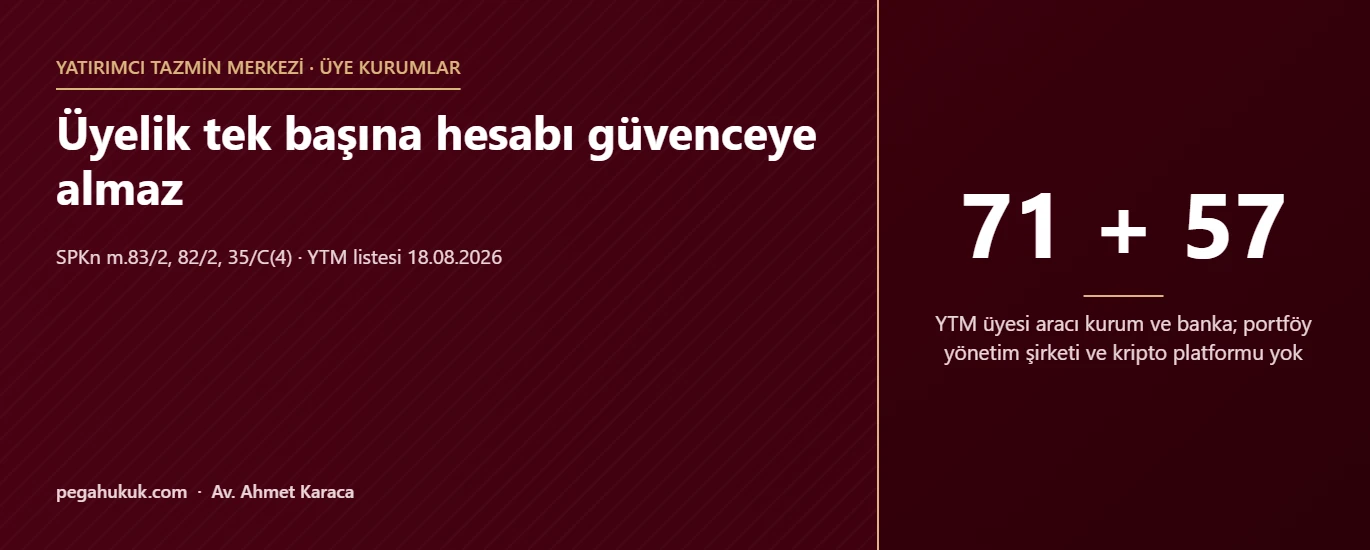 Üyelik tek başına hesabı güvenceye almaz