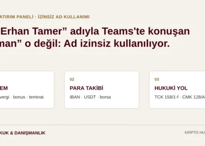 Ali Erhan Tamer adının izinsiz kullanıldığı sahte yatırım yöntemi: yöntem, para takibi ve hukuki yol (TCK 158/1-f, CMK 128/A)
