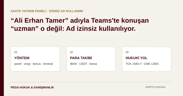 Ali Erhan Tamer Adının İzinsiz Kullanıldığı Yatırım Dolandırıcılığı: Yöntem, Para Takibi ve Hukuki Yol