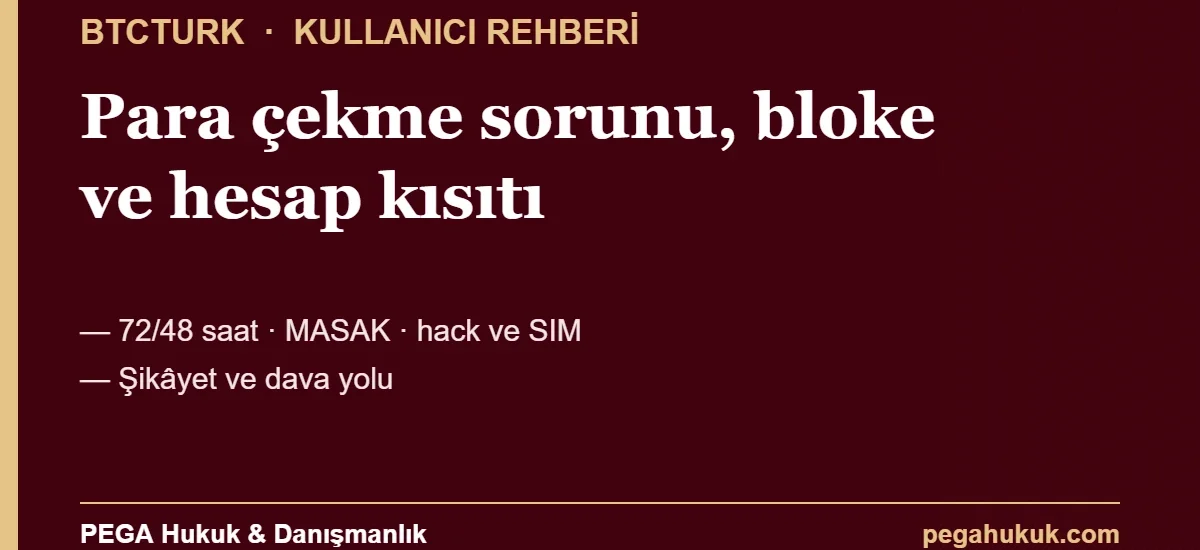 BtcTurk para çekme sorunu, bloke ve hesap kısıtı rehberi kapak görseli