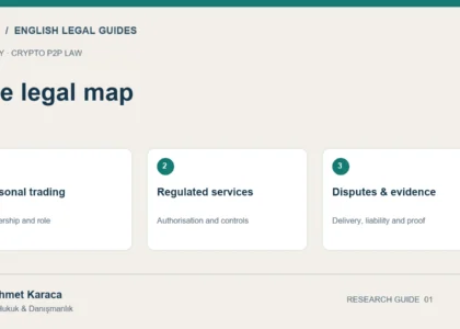 The legal map: Personal trading; Regulated services; Disputes & evidence.