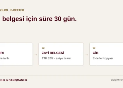 Fidye yazılımı saldırısında ticari defterler için TTK 82/7 uyarınca 30 gün içinde zayi belgesi ve GİB e-defter kopyası