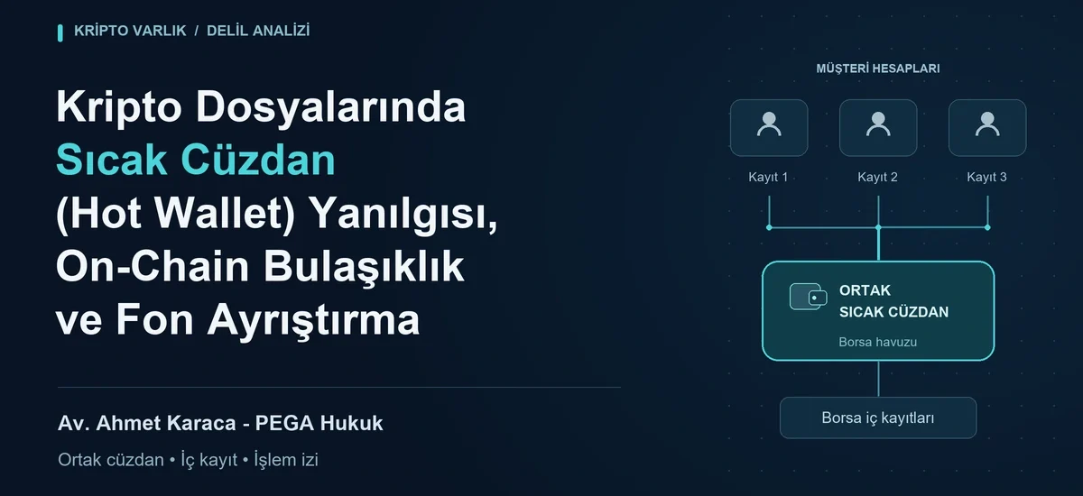 Kripto soruşturmalarında zincir üstü bulaşıklık analizi, borsa sıcak cüzdan bilirkişi hatası ve CMK 128/A fon ayrıştırma şeması