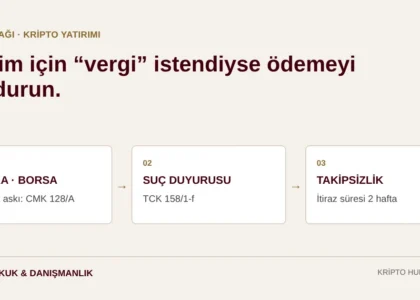 Aşk tuzağıyla kripto yatırım dolandırıcılığında banka ve borsaya bildirim, CMK 128/A askıya alma, TCK 158/1-f suç duyurusu ve iki haftalık itiraz süresi